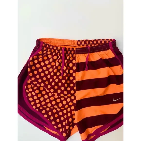 Nike Dri - Fit Purple & Orange Striped & Polka Dot Active Wear Shorts Women's XS - Picture 4 of 11
